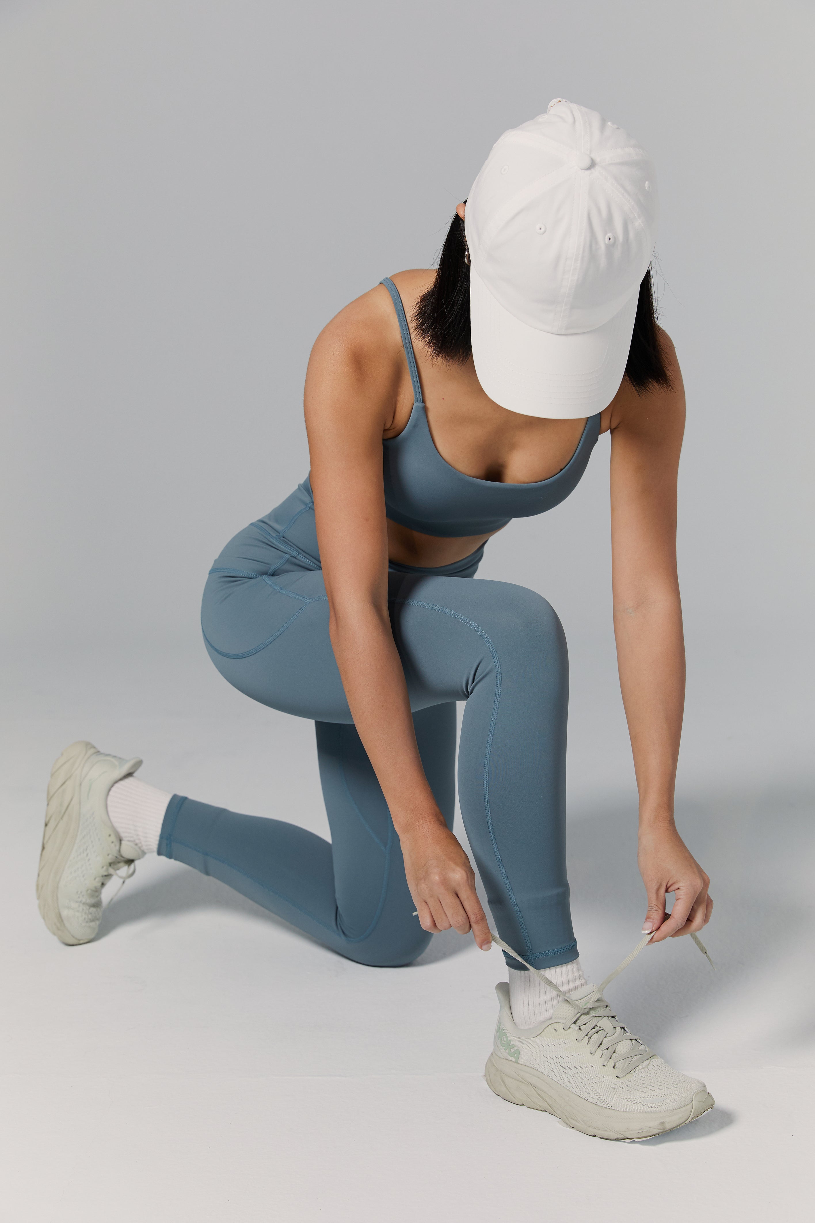 Flow H Sport Bra Top Light Support - Gray Blue / 細肩帶運動上衣 - 灰藍色
