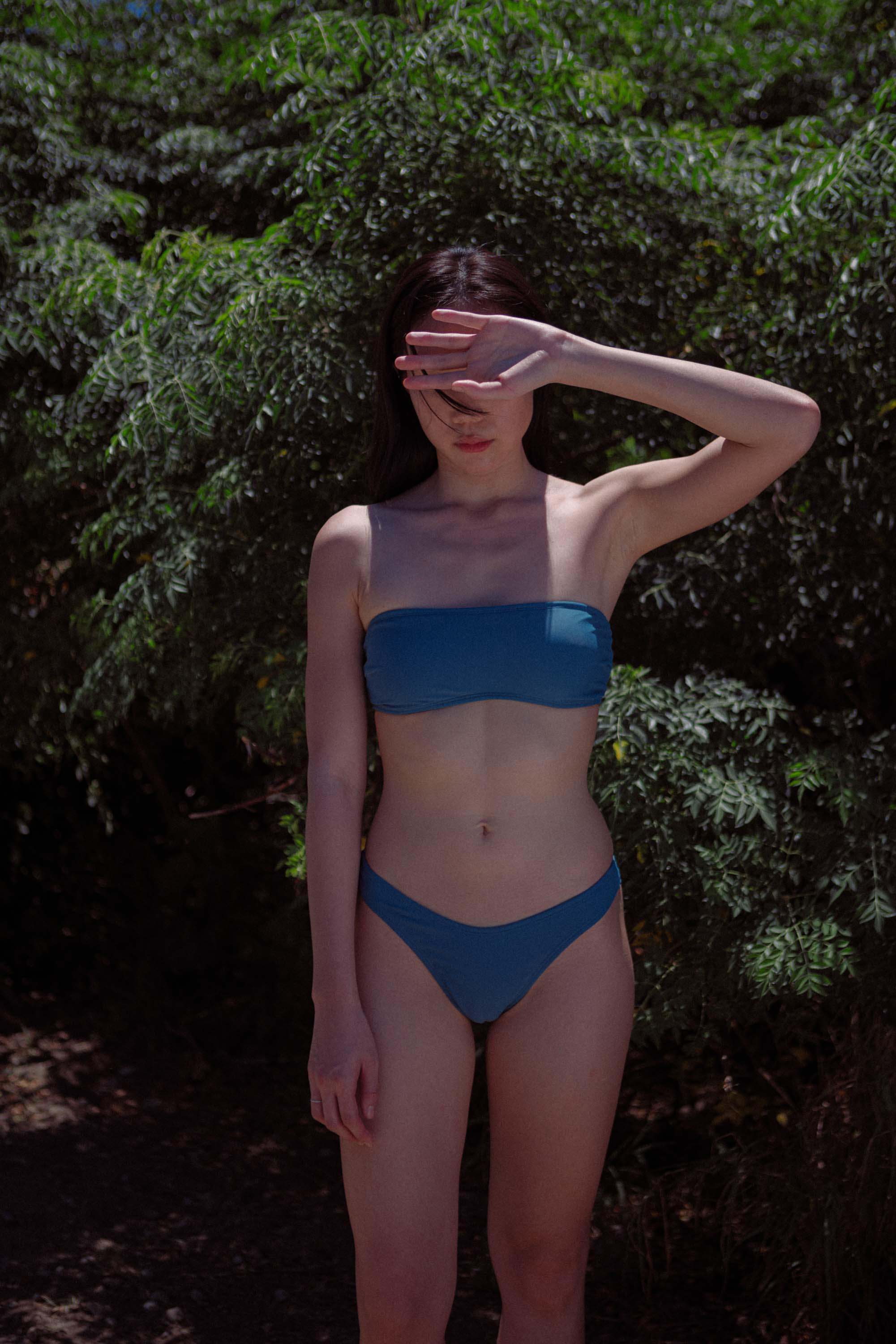 Brut Bandeau - GrayBlue|簡單平口式上衣 - 灰藍色