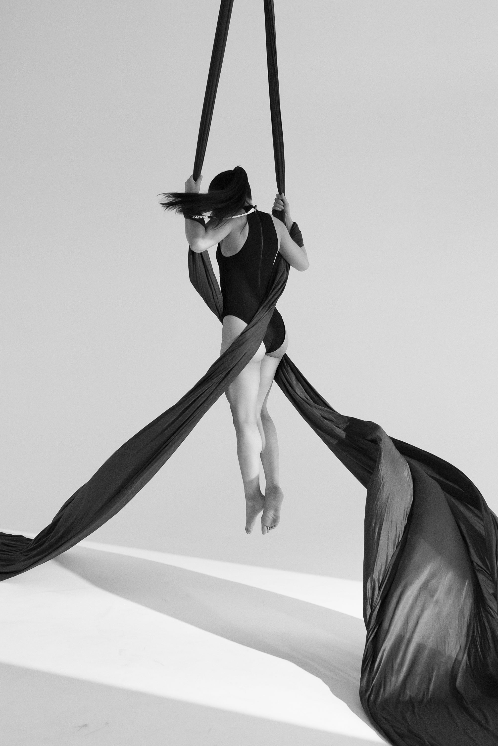 Lignes de Soi swimsuit - Black|高磅羅紋連身泳衣 - 黑色