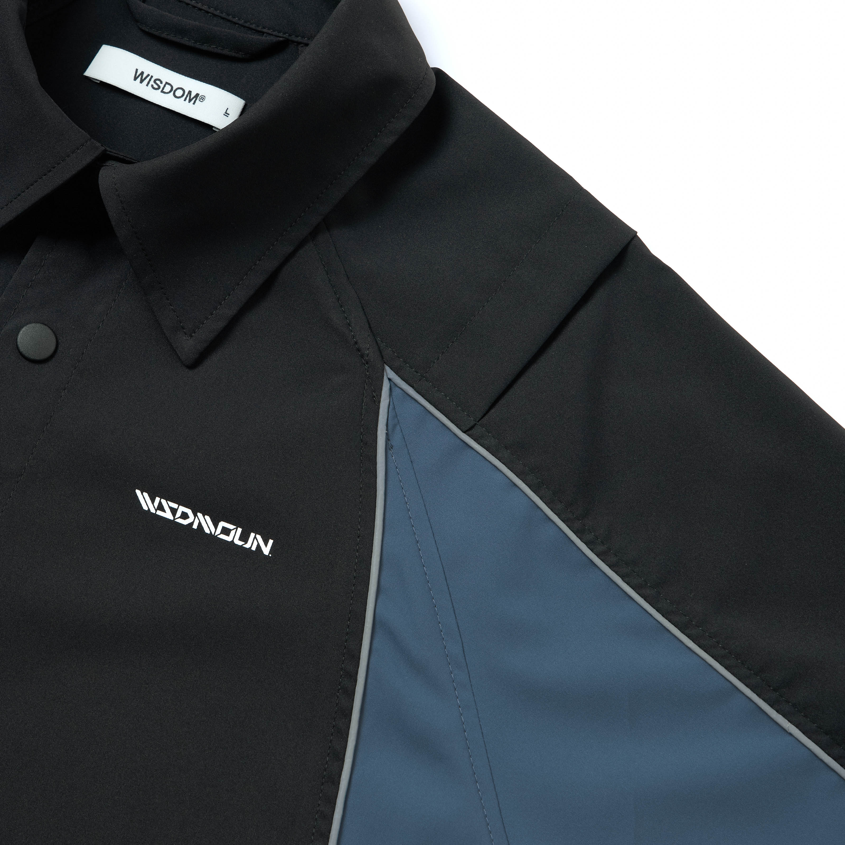 BLOCKING REFLECTIVE S/S SHIRT|拼色寬版短袖襯衫