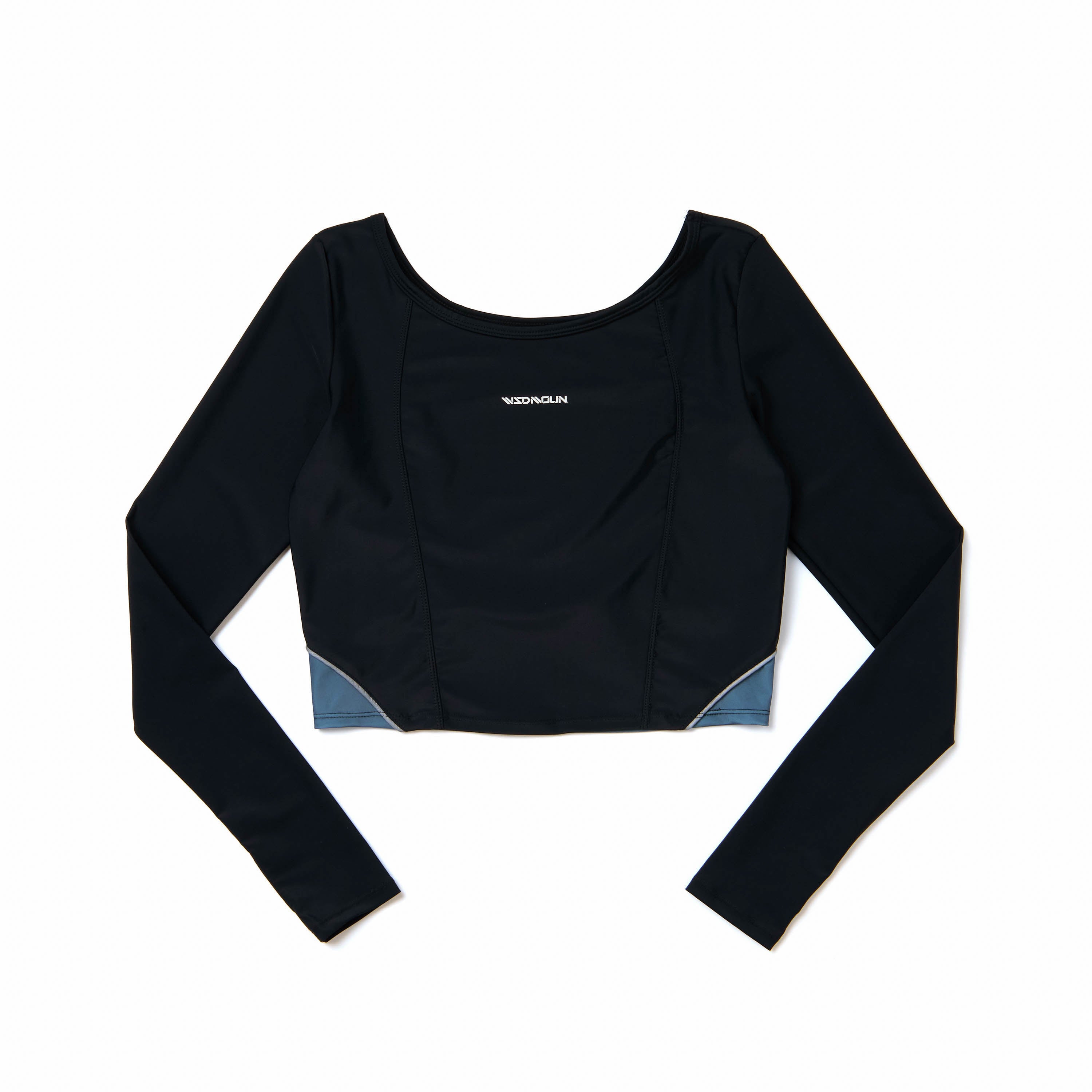 BOAT COLLAR L/S CROP TOP|一字領型長袖半身防曬衣