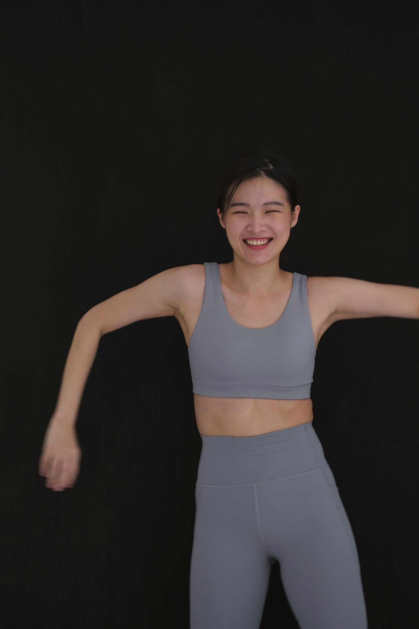 Flow U Sport Bra Top - Gray / 雙U領運動上衣 - Gray