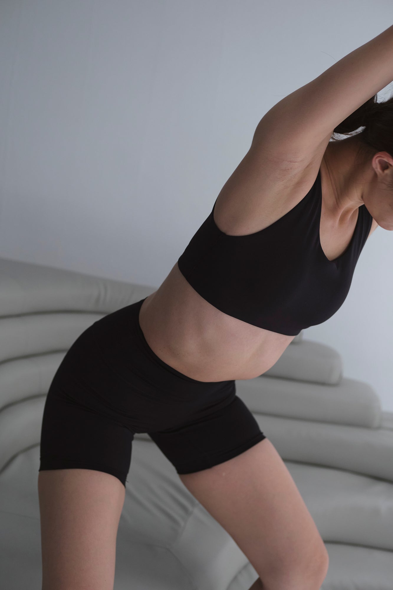 Flow U Sport Bra Top - Black / 雙U領運動上衣 - Black
