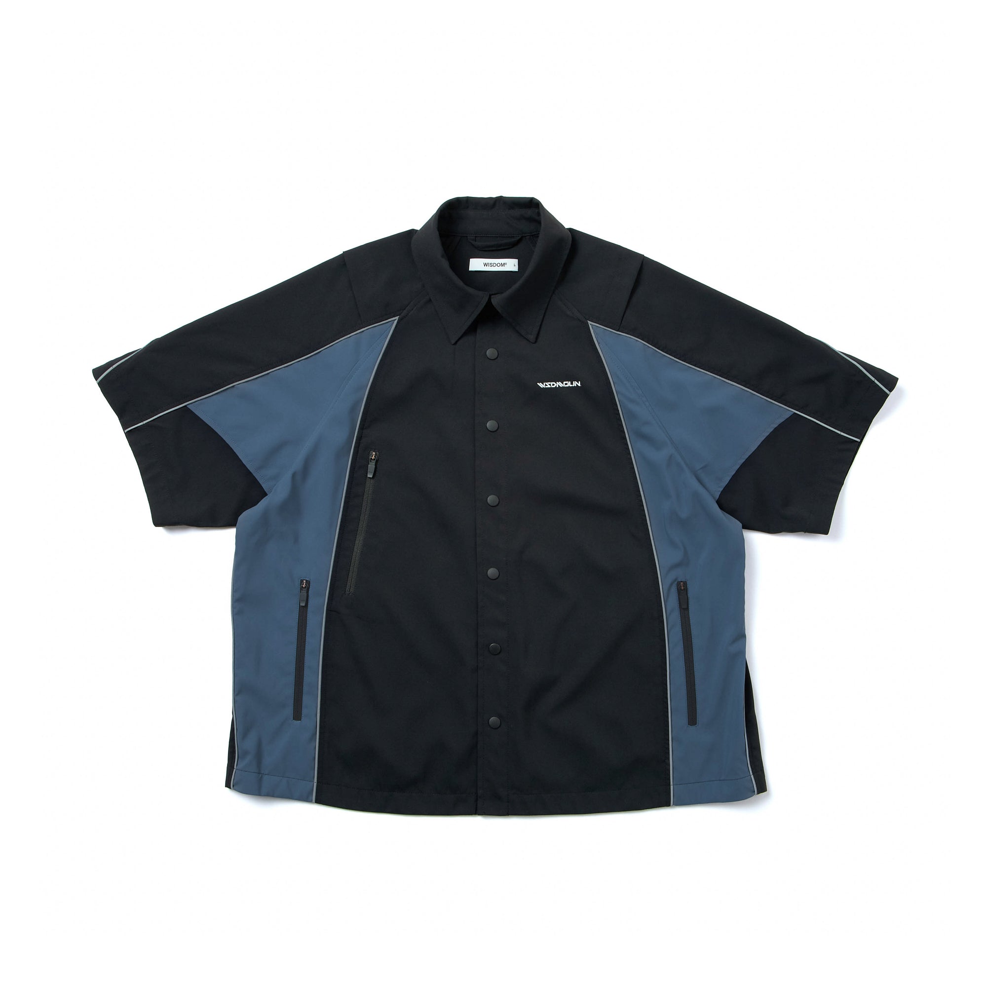 BLOCKING REFLECTIVE S/S SHIRT|拼色寬版短袖襯衫