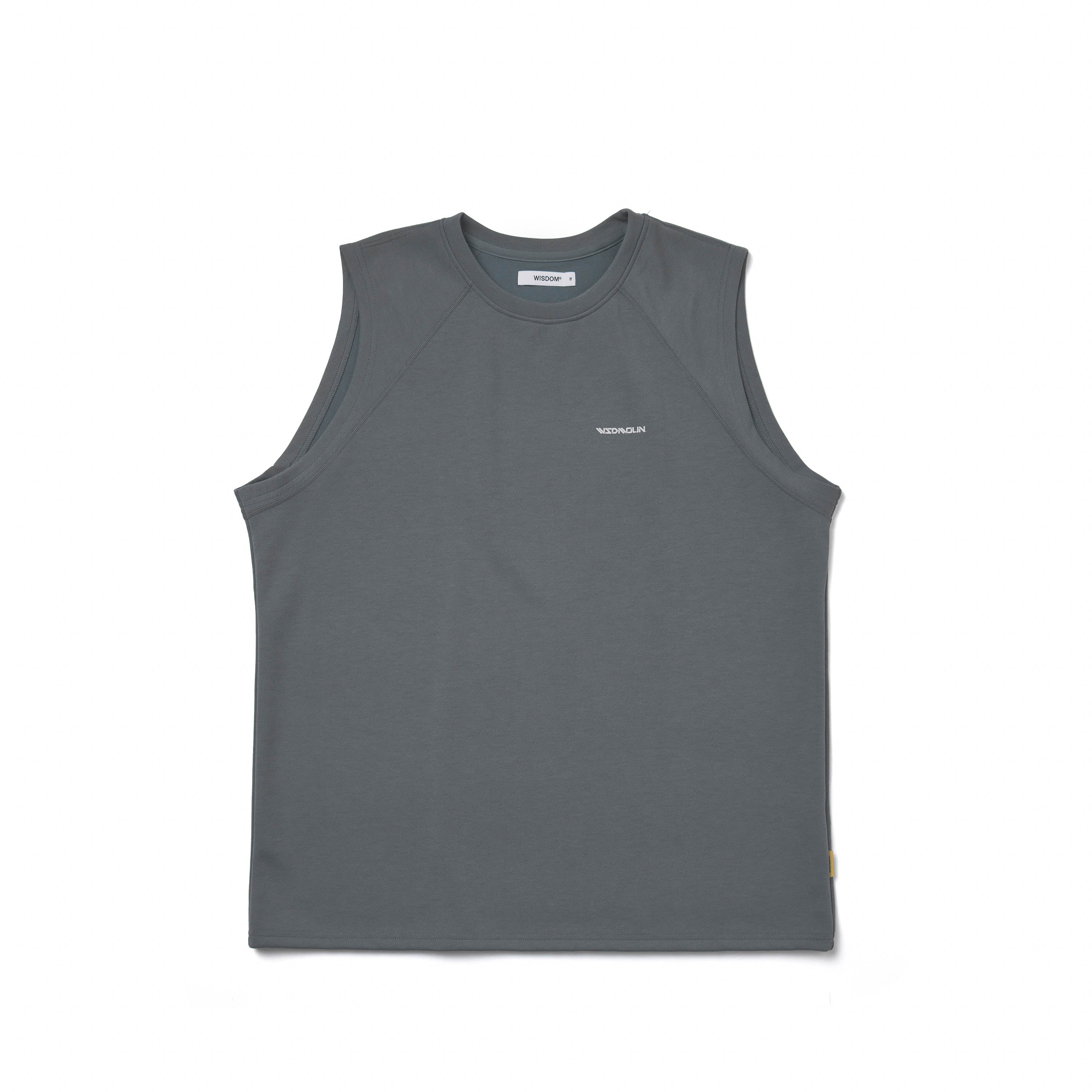 SHINCOOL® COVER STITCH VEST｜克蘭袖型背心 Millstone Gray